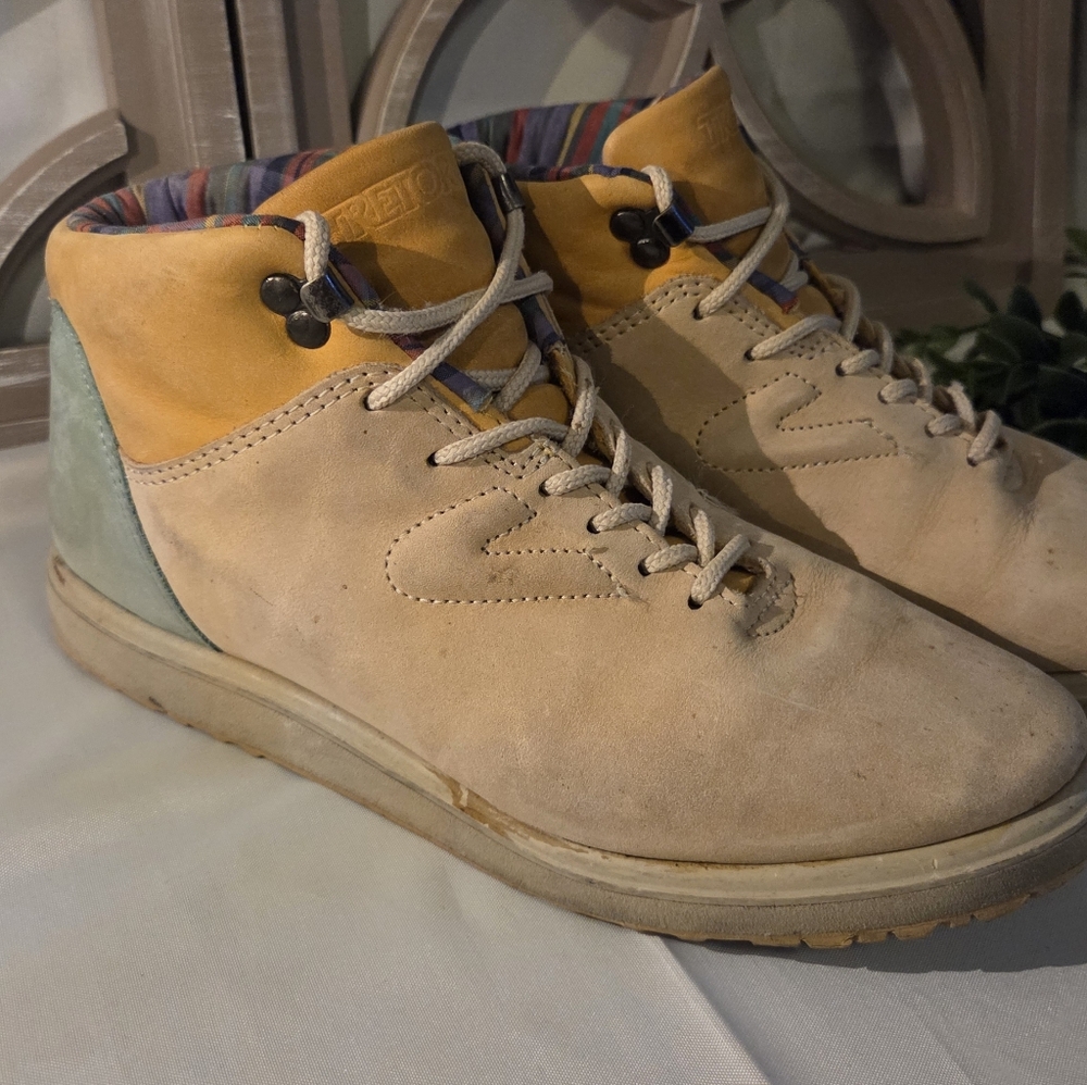 Vintage Tretorn Suede Mid Top Hiking Boots Womens 6 Retro Outdoorsy Vibes